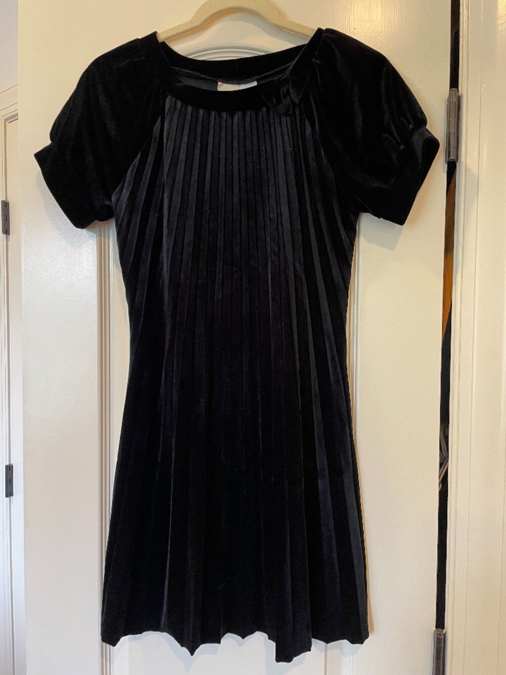Girl's Black Velvet Dress